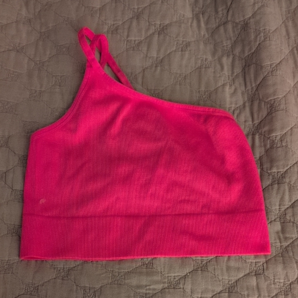 Vibrant Pink One-Shoulder Top
